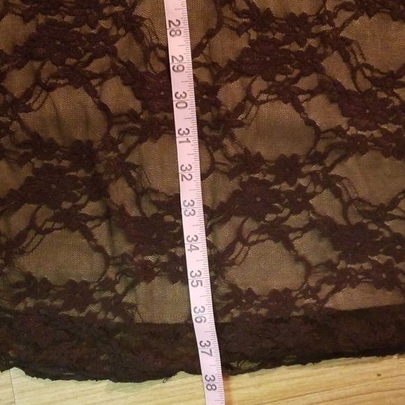Juniors Brown Pullover Lace Dress - Picture 3 of 7